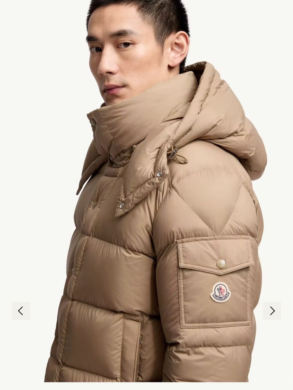 Moncler Maya 70 Hooded Short Down lacket used. Size 1(small)